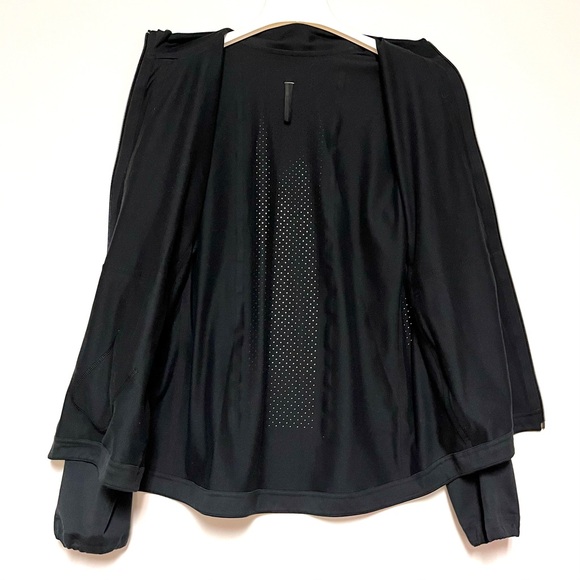 Lululemon Reflective Jacket Windbreaker Mens Size M Black Ventilated Full Zip - Picture 5 of 11